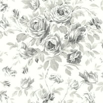 Chesapeake Manon Charcoal Rose Stitch Wallpaper