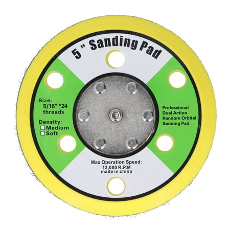 

Spptty 5in Backing Plate Pneumatic Sanding Pad 5in Sanding Pad 5/16‑24 Hook And Loop PU Backing Plate Pneumatic Sander Buffer 12000RPM