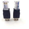 thumbnail image 4 of Haokiang (2-Pack) AF-RJ45 USB2.0 Female to Ethernet RJ45 Male AF-8P8C Connector,USB Transfer Network Plug Adapter, 4 of 4