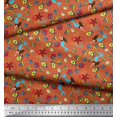 thumbnail image 3 of Soimoi Rayon Fabric Fish,Mermaid & Starfish Ocean Decor Fabric Printed Yard 56 Inch Wide, 3 of 3
