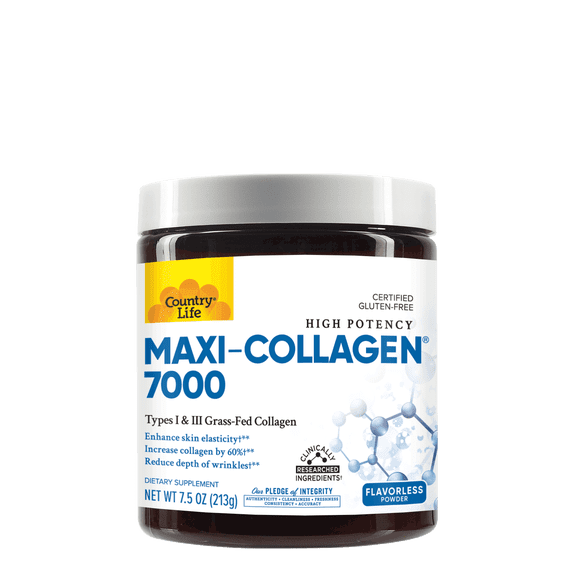 Country Life Maxi-Collagen Peptides, 7000mg Powder, with Verisol, 7.5oz