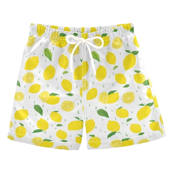 joogoo Boy Swim Trunks Lemon Drops Bathing Beach Board Shorts M
