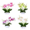 thumbnail image 2 of SPRING PARK 1Pc Artificial Butterfly Orchid Flower Silk Flower Bouquet Artificial Flower Plant for Wedding Home Decoration, 2 of 7