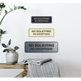 thumbnail image 5 of Standard No Soliciting No Exceptions Sign (Yellow / Black) - Large 3" X 9", 5 of 5