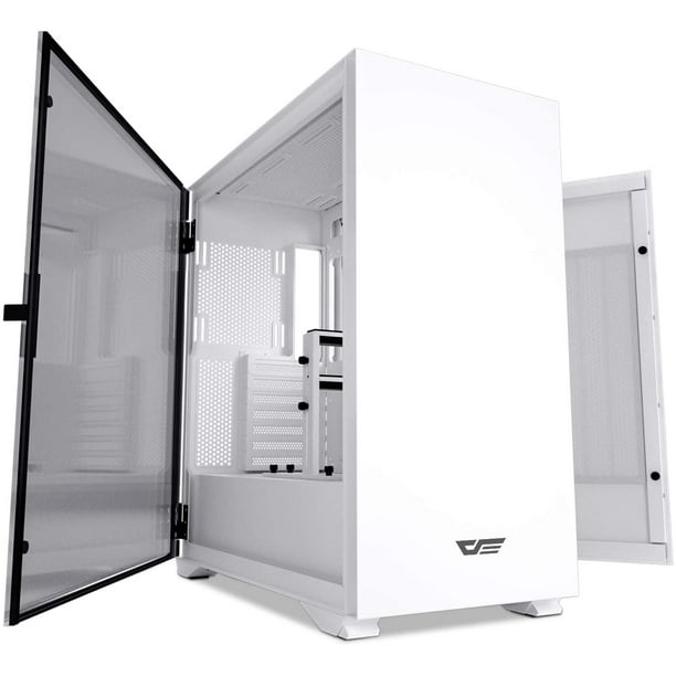 Darkflash Dlx 22 E Atx Atx Micro Atx Mini Itx Tower Computer Case Dual Open Pc Gaming Case Tempered Glass Side Panel Usb Type C Port Cable Management System Water Cooling Ready Dlx 22 White Walmart Com