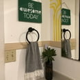thumbnail image 2 of Hand Towel Ring Holder Round Bath Towel Rack Wall Mount Hanger for Bathroom Kitchen,Stainless Steel,Black, 2 of 10