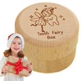 thumbnail image 1 of Tooth Keepsake Box - Wooden Baby Keepsake Box for Tooth | Teeth Container for Boy or Girl, Storage Box Gift, Fairy, Tooth Saver for Baby Shower Birthday Gift, 1 of 1