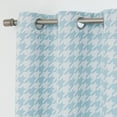 thumbnail image 4 of Quality Home Medium Houndstooth Room Darkening Blackout Grommet Curtains – Stainless Steel Nickel Grommet Top – Sky Blue – 52”W X 84”L - (Set Of 2 Panels), 4 of 4