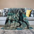 thumbnail image 2 of Orinice Horse Beach Waves Warm Lightweight Blanket Soft Fleece Blankets All Seasons Decor Gifts Excellent Hand Feel Blanket 50x60in, 2 of 6