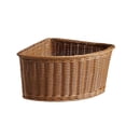 thumbnail image 2 of twisto Weaving Storage Basket Stackable Triangle Organizer Corner Imitation Rattan Basket With Metal Frame For Closet Cabinet Wardrobe Suitable For Bathroom Pantry Living Room Radius 26.5cm, 2 of 8