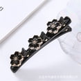 thumbnail image 2 of Double-Layer Bangs Clip Sparkling Crystal Stone Braided Hair Clips for Women,Rsvelte Braided Hair Clip with 3 Small Clips,No Crease Hair Clips Styling Sectioning, 2 of 5
