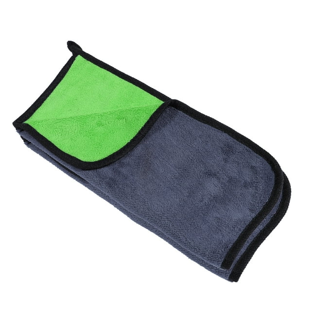 2uds Microfibra Coche Secado Toalla 30 x 30cm 600GSM Gris Verde