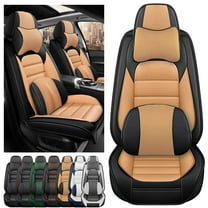 AFUNTIO Luxury Seat Covers for Jaguar 99% Models,2PCS Leather Car Seat Cushions,Waterproof Car Sit Protectors,Nonslip Interior Accessories(Black and Orange)