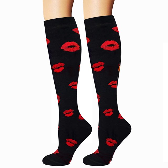 Men Women Socks Compression Socks Elastic Sports Beautiful Leg Nurse Stocking Jogging Climbing Cycling Flight Excercise 48 L XL