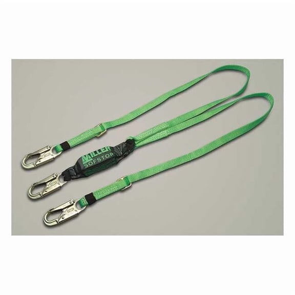 Honeywell Miller Shock-Absorbing Lanyard,Green 8878T-Z7/6FTGN