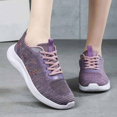 

Gubotare Flats Shoes Women Women s Fall Winter Stylish Slip On Sneakers Low Top Canvas Sneakers Trendy Flats Comfortable Casual Walking Shoes Purple 8.5