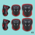 thumbnail image 4 of de equipo de protección para y jóvenes, rodilleras 6 en un, coderas, muñequeras, de es para patines de ruedas - Rojo XS DYNWAVEMX Rodilleras para patinaje, 4 of 5
