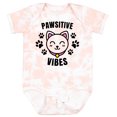 thumbnail image 3 of Inktastic Pawsitive Vibes with Pawprints and Cat Face Cat Pun Boys or Girls Baby Bodysuit, 3 of 5