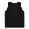 thumbnail image 5 of SSAAVKUY Deals Mens Tank Tops Lightweight Athletic Sweat Vest Big V Neck Moisture Wicking Sleeveless Undershirts for Men Workout Casual Black XXL, 5 of 7