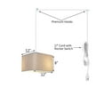 thumbnail image 2 of Home Concept 1 Light Swag Plug-In Pendant 14"w Rounded Corner Square Oatmeal Drum Shade, White Cord - N/A, 2 of 7