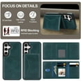 thumbnail image 6 of Allytechgroup 2 In 1 Wallet Case for Samsung Galaxy S25, [Compatible with Magsafe] Magnetic Back Cover with Cards Holder Stand Feature Shockproof Phone Case for Wome Men, Green, 6 of 12