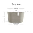 thumbnail image 2 of Ecopots Sofia Durable Modern Oval Indoor/Outdoor Recycled Based Composite Flower Pot Planter w/ Water Reservoir, Taupe, 12", 2 of 4