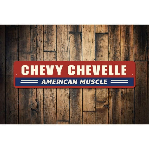 Chevelle Novelty Decor, Metal Wall Sign - 4x18 Inches