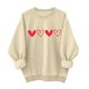 thumbnail image 1 of Mujeres Manga Larga Tops Casual Cuello Redondo Moda Impresión Suéter Sudadera Invierno Suave, 1 of 3