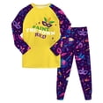 thumbnail image 1 of Huesdet Ensemble pour Tout-Petits Garçons et Filles Pantalon Long Régulier à Manches Longues Col Rond Imprimé 3D (7-8 Ans, Jaune), 1 of 4