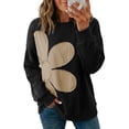thumbnail image 2 of Womens Sweatshirt Long Sleeve Crew Neck Casual Lightweight Soft Sweatshirts Loose Pullover Tops Floral Clothes, 2 of 4