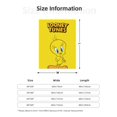 thumbnail image 5 of Looney Tunes Tweety Flannel Blanket Cozy Ultra-Soft Micro Throw Blanket For Bed Sofa Couch Car Office Camping Travel All Season Fleece Blanket 50"x40", 5 of 8