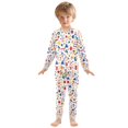thumbnail image 6 of FORMRS Long Sleeve Top and Pants Pajama Set for Niños 2-Piece Sleepwear, Sizes 18M-8Y, Simple Shapes, 6 of 6