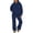Dark Blue, variant on Yungyresw Womens Sweatsuits 2 Piece Set Casual Winter Long Sleeve Hoodie Loose Wide Leg Sweatpants Fall Tracksuit M