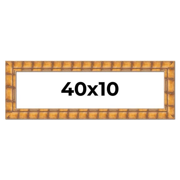 40x10 Frame Beige Real Wood Picture Frame Width 3 inches | Interior Frame Depth 0.5 inches |