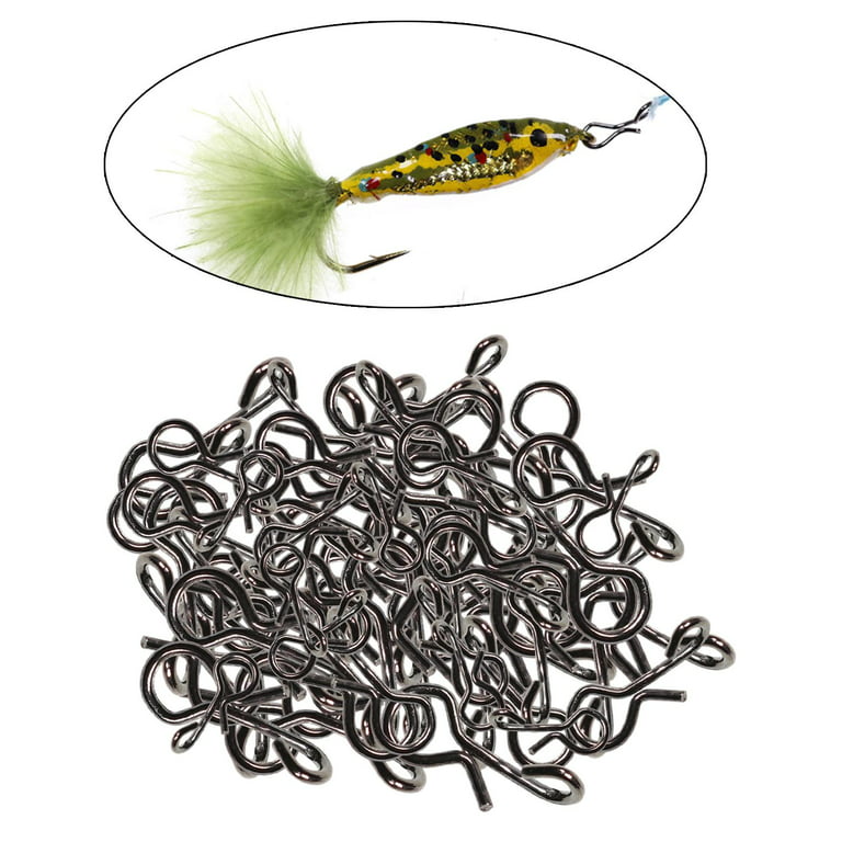 250x Quick Change Snap Fly Fishing for Hook Steel 5 Sizes Clips/Hook Connect