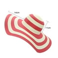 thumbnail image 5 of Women's Beachwear Sun Hat Stripe Striped Straw Hat Floppy Beach Hat Foldable Wide Brim Cap for Summer, 5 of 8