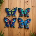 thumbnail image 5 of Outdoor Metal Wall Art, Vibrant Butterfly Wall Decor, Living Room Wall Accents, Bedroom Hanging Decorations, Garden Fence Mounted Pieces, 5 of 6