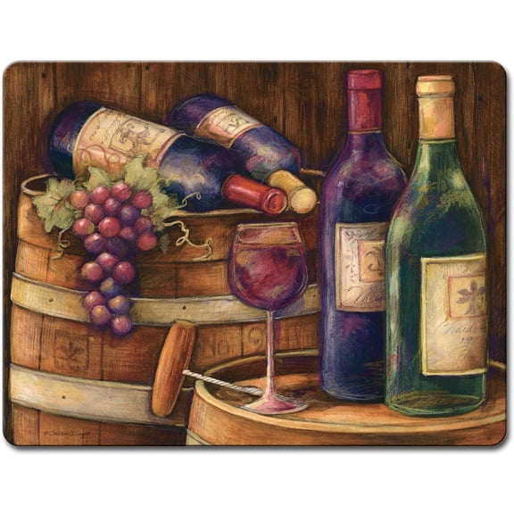 Wine Cellar - Large Glass Cutting Board 15x12