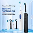 thumbnail image 2 of Cepillo de dientes eléctrico giratorio recargable con 3 modos, cepillo de dientes con vibración sónica, eliminador de sarro, herramientas de limpieza para blanqueamiento dental, 2 of 5
