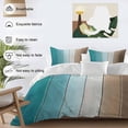 thumbnail image 3 of 3 Piece Aqua Brown Ombre Duvet Cover Set California King, Microfiber Comforter/Quilt Cover with Corner Ties and 2 Pillowcases, Vintage Country Wooden All Season Soft Bedding with Zipper Closure, 3 of 8