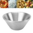 thumbnail image 1 of Bol à Salade en Acier Inoxydable 304, Bol Rond en Métal Idéal pour Servir Riz, Nouilles et Soupes, Design Élégant pour Repas Quotidiens, Bol Rond en Métal, 1 of 7