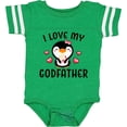 thumbnail image 3 of Inktastic I Love My Godfather with Cute Penguin and Hearts Girls Baby Bodysuit, 3 of 5