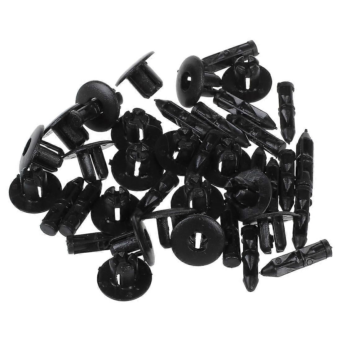 20 Pcs 7mm Hole Plastic Push Screw Rivet Fairing Panel Fixings Clips ...