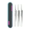 thumbnail image 2 of Fiudx Eliminador de Puntos Negros, Pinza Recta de Precisión, Pinza Curva para La Zona Nasal, Pinzas de Acero Inoxidable, Limpieza Facial, Diseño Ideal para Viajes, Apto para Todo Tipo de Piel, Incluy, 2 of 7