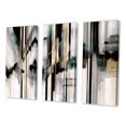 thumbnail image 3 of Designart "Black and Gold Geometric Geode I" Animals Wall Art Set Of 3 - Abstract Geometric Black Gallery Set For Office Decor, 3 of 6