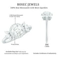 thumbnail image 5 of Rosec Jewels Certified Moissanite Engagement Ring for Women - D-VS1 Grade (6 mm Round, 1 Carat) -Ready to Gift, 925 Sterling Silver, US 7.00, 5 of 9