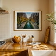 thumbnail image 4 of Canal Saint-Martin - Paris France Photography Autumn Scenic Nature Landscape Bridge Water Unframed Wall Art Print 40 x 60 inches, 4 of 7