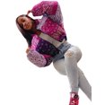 thumbnail image 3 of Sunloudy Manteau Décontracté pour Femmes Couleur Assortie, Col Montant Fermeture Éclair devant Ouvert Manteau Irrégulier, 3 of 3