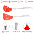 thumbnail image 3 of Juego de utensilios de cocina de acero inoxidable de silicona, utensilio de cocina con cabeza de silicona flexible de 2 piezas, 3 of 5
