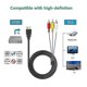 thumbnail image 2 of Hdmi To Rca Cable, 1080p 5ft/1.5m Hdmi Male To 3-rca Video Audio Av Cable Connector Adapter Transmitter Compatible, 2 of 3